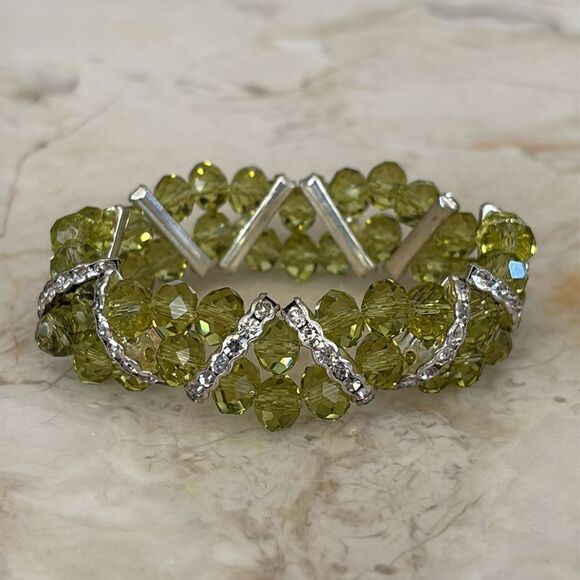 Triple Set of Crystal Beaded Stretch Bracelets - Picture 9 of 9